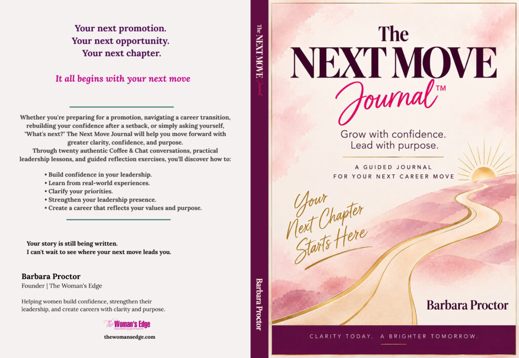 The Next Move Journal hardcover front cover, spine and back cover